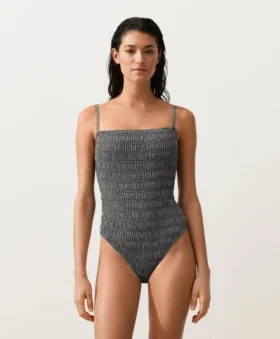 Gingham Smock Bandeau Swimsuit
