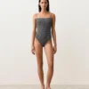 Gingham Smock Bandeau Swimsuit