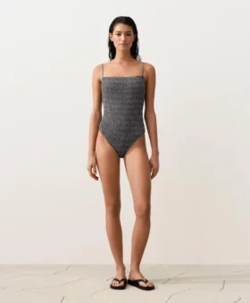 Gingham Smock Bandeau Swimsuit