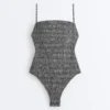 Gingham Smock Bandeau Swimsuit