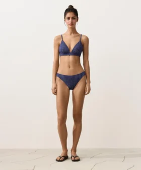Gingham Triangle Bikini Top