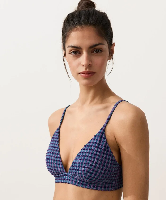 Gingham Triangle Bikini Top Gingham Triangle Bikini Top