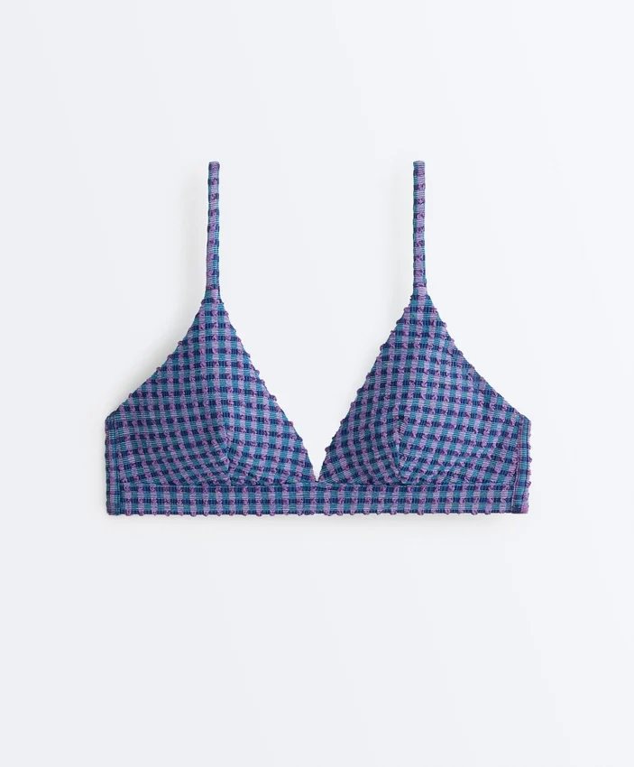 Gingham Triangle Bikini Top Gingham Triangle Bikini Top