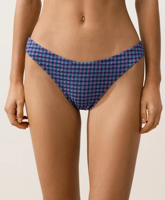 Gingham U-Cut Medium-Coverage Bikini Briefs Gingham U-Cut Medium-Coverage Bikini Briefs