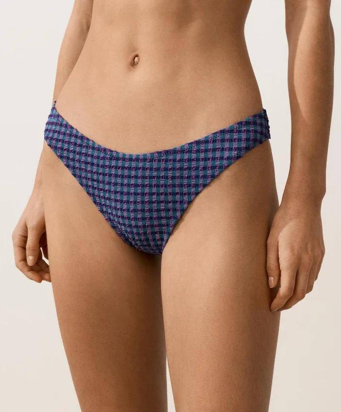 Gingham U-Cut Medium-Coverage Bikini Briefs Gingham U-Cut Medium-Coverage Bikini Briefs