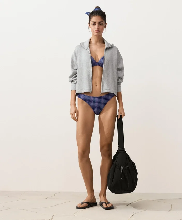 Gingham U-Cut Medium-Coverage Bikini Briefs Gingham U-Cut Medium-Coverage Bikini Briefs
