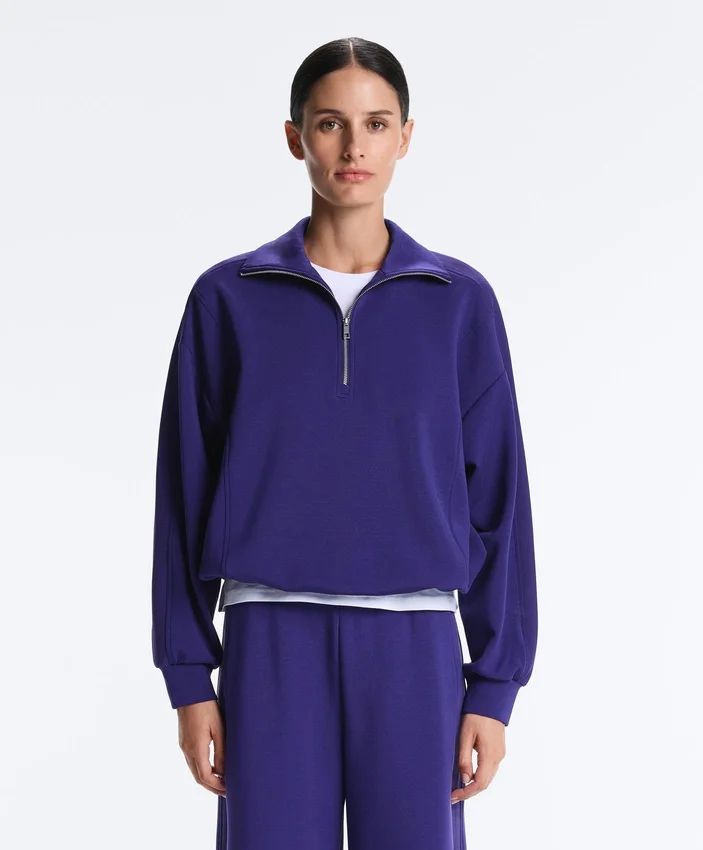Half-Zip Sweatshirt with Brushed Modal Half-Zip Sweatshirt with Brushed Modal
