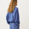 Half-Zip Sweatshirt with Front Pocket, Lyocell and 24% Linen Blend Half-Zip Sweatshirt with Front Pocket, Lyocell and 24% Linen Blend
