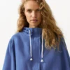 Half-Zip Sweatshirt with Front Pocket, Lyocell and 24% Linen Blend Half-Zip Sweatshirt with Front Pocket, Lyocell and 24% Linen Blend