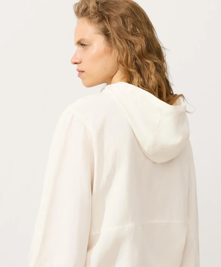 Half-Zip Sweatshirt with Front Pocket, Lyocell and 24% Linen Blend Half-Zip Sweatshirt with Front Pocket, Lyocell and 24% Linen Blend