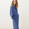 Half-Zip Sweatshirt with Front Pocket, Lyocell and 24% Linen Blend Half-Zip Sweatshirt with Front Pocket, Lyocell and 24% Linen Blend