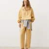 Half-Zip Sweatshirt with Front Pocket, Lyocell and 24% Linen Blend Half-Zip Sweatshirt with Front Pocket, Lyocell and 24% Linen Blend