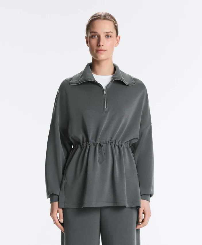 Half-Zip Sweatshirt with Soft-Touch Modal Half-Zip Sweatshirt with Soft-Touch Modal