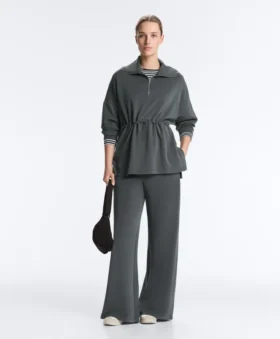 Half-Zip Sweatshirt with Soft-Touch Modal