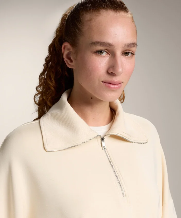 Half-Zip Sweatshirt with Soft-Touch Modal Half-Zip Sweatshirt with Soft-Touch Modal