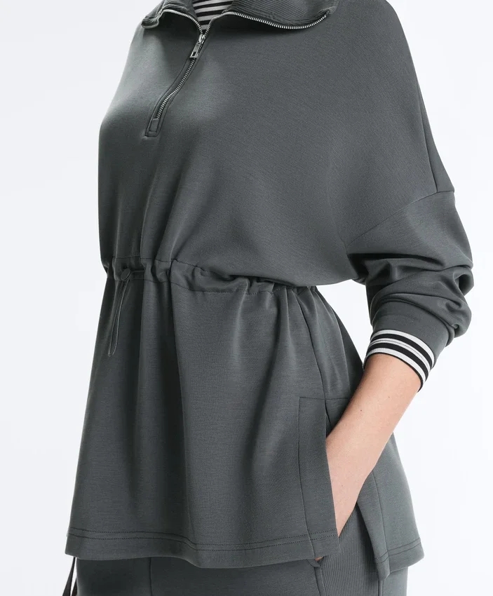 Half-Zip Sweatshirt with Soft-Touch Modal Half-Zip Sweatshirt with Soft-Touch Modal