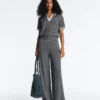 Herringbone Knit Straight-Leg Trousers Herringbone Knit Straight-Leg Trousers