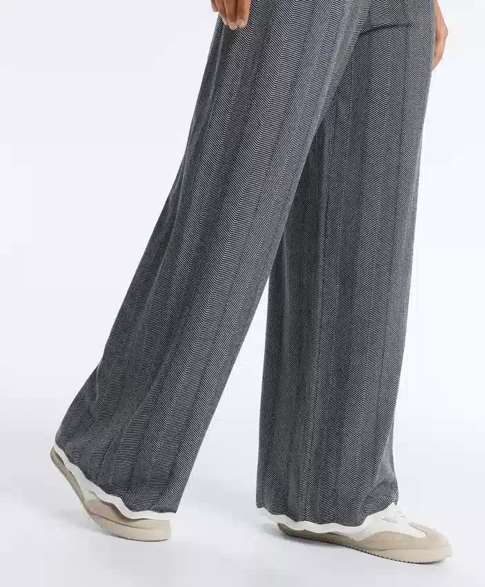 Herringbone Knit Straight-Leg Trousers Herringbone Knit Straight-Leg Trousers