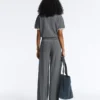 Herringbone Knit Straight-Leg Trousers Herringbone Knit Straight-Leg Trousers