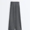 Herringbone Knit Straight-Leg Trousers Herringbone Knit Straight-Leg Trousers