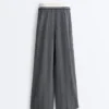 Herringbone Knit Straight-Leg Trousers Herringbone Knit Straight-Leg Trousers
