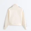 Herringbone Side Tape Piqué Cotton Jacket Herringbone Side Tape Piqué Cotton Jacket