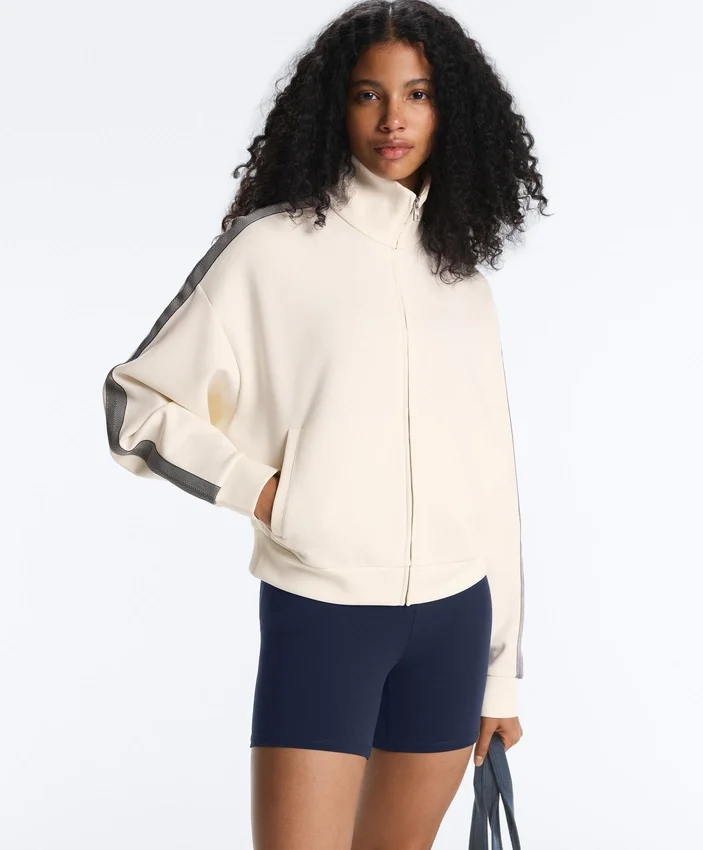 Herringbone Side Tape Piqué Cotton Jacket Herringbone Side Tape Piqué Cotton Jacket