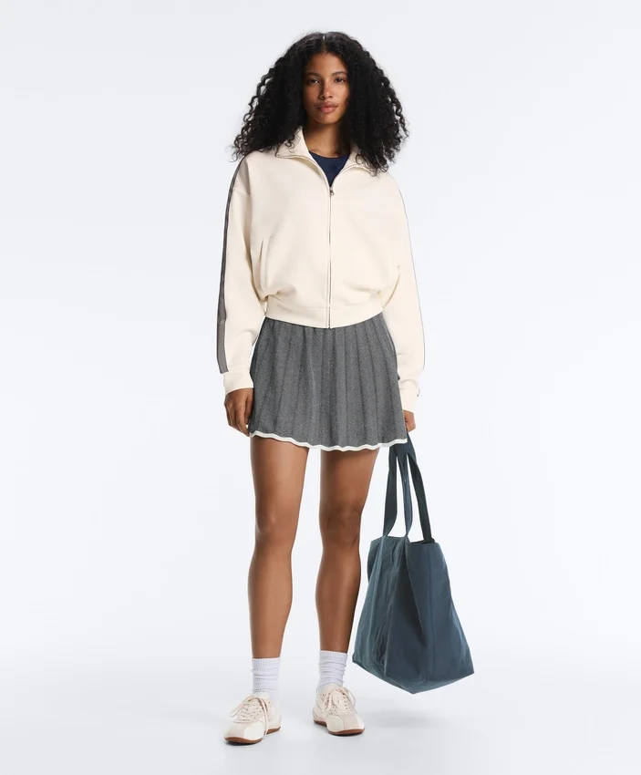 Herringbone Side Tape Piqué Cotton Jacket Herringbone Side Tape Piqué Cotton Jacket