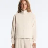 High Collar Pique Jacket with Cotton High Collar Pique Jacket with Cotton