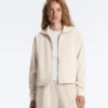 High Collar Pique Jacket with Cotton High Collar Pique Jacket with Cotton