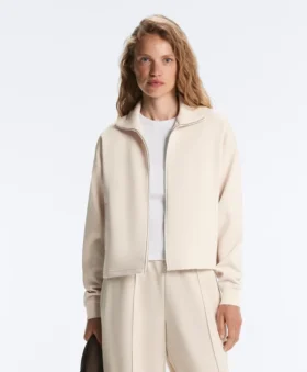 high collar pique jacket with cotton 2 280x339 - High Collar Pique Jacket with Cotton