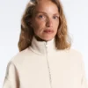 High Collar Pique Jacket with Cotton High Collar Pique Jacket with Cotton