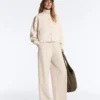 High Collar Pique Jacket with Cotton High Collar Pique Jacket with Cotton