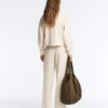 High Collar Pique Jacket with Cotton High Collar Pique Jacket with Cotton