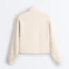 High Collar Pique Jacket with Cotton High Collar Pique Jacket with Cotton