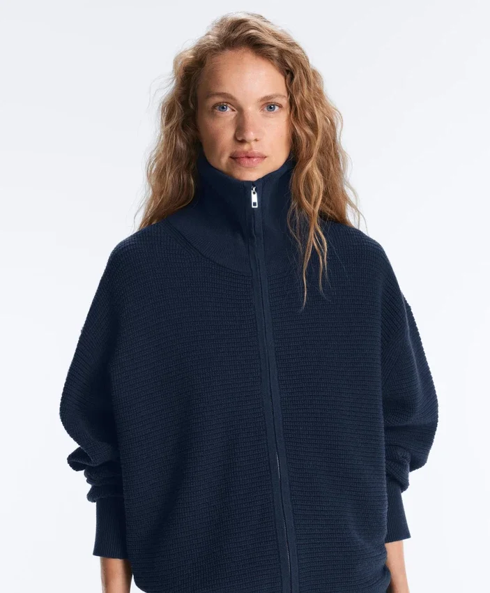 High Neck Knit Jacket High Neck Knit Jacket