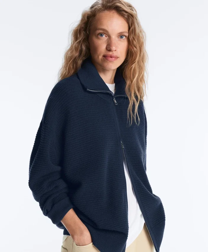 High Neck Knit Jacket High Neck Knit Jacket