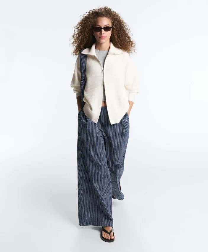 High Neck Knit Jacket High Neck Knit Jacket