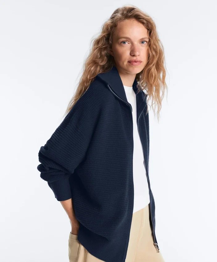 High Neck Knit Jacket High Neck Knit Jacket