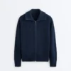 High Neck Knit Jacket High Neck Knit Jacket