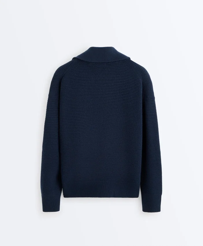 High Neck Knit Jacket High Neck Knit Jacket