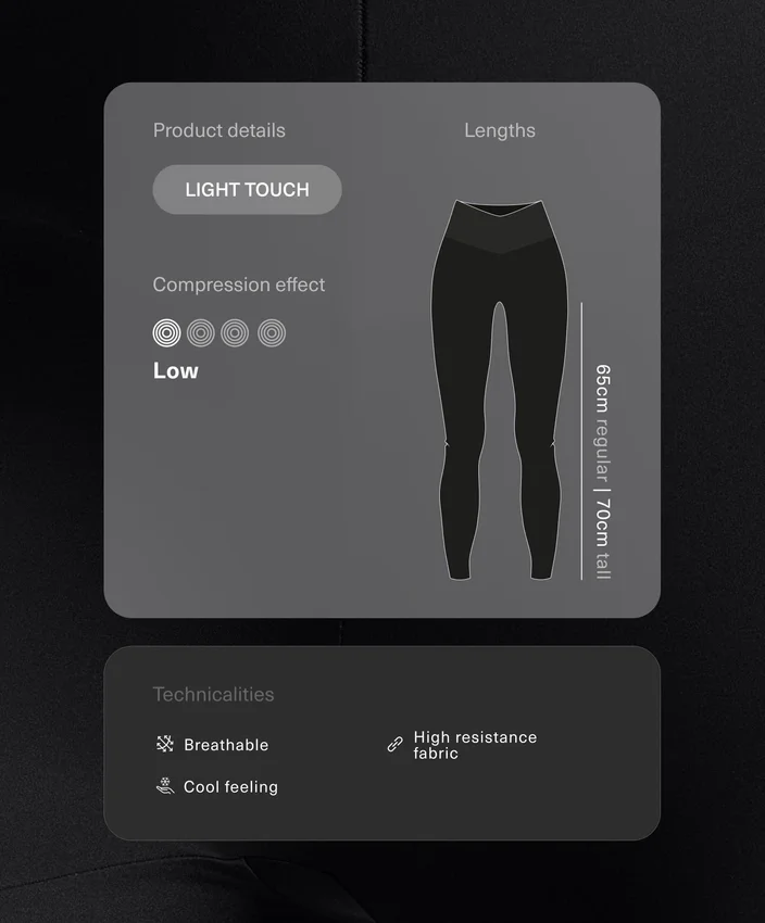 High Rise Ankle-Length Light Touch V-Cut Leggings 65 Cm High Rise Ankle-Length Light Touch V-Cut Leggings 65 Cm