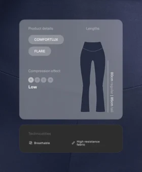 High-Rise Comfortlux Rib Flare Trousers