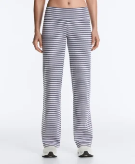 High-Rise Comfortlux Striped Straight-Leg Trousers