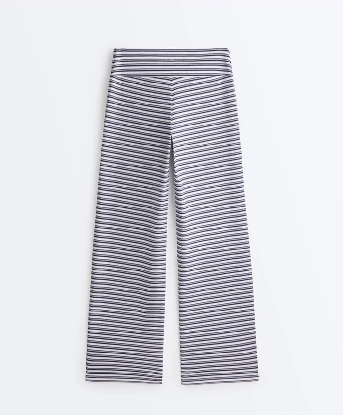 High-Rise Comfortlux Striped Straight-Leg Trousers High-Rise Comfortlux Striped Straight-Leg Trousers