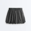 High Rise Compressive Check Balloon Mini Skirt High Rise Compressive Check Balloon Mini Skirt