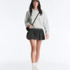 High Rise Compressive Check Balloon Mini Skirt High Rise Compressive Check Balloon Mini Skirt