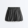High Rise Compressive Check Balloon Mini Skirt High Rise Compressive Check Balloon Mini Skirt
