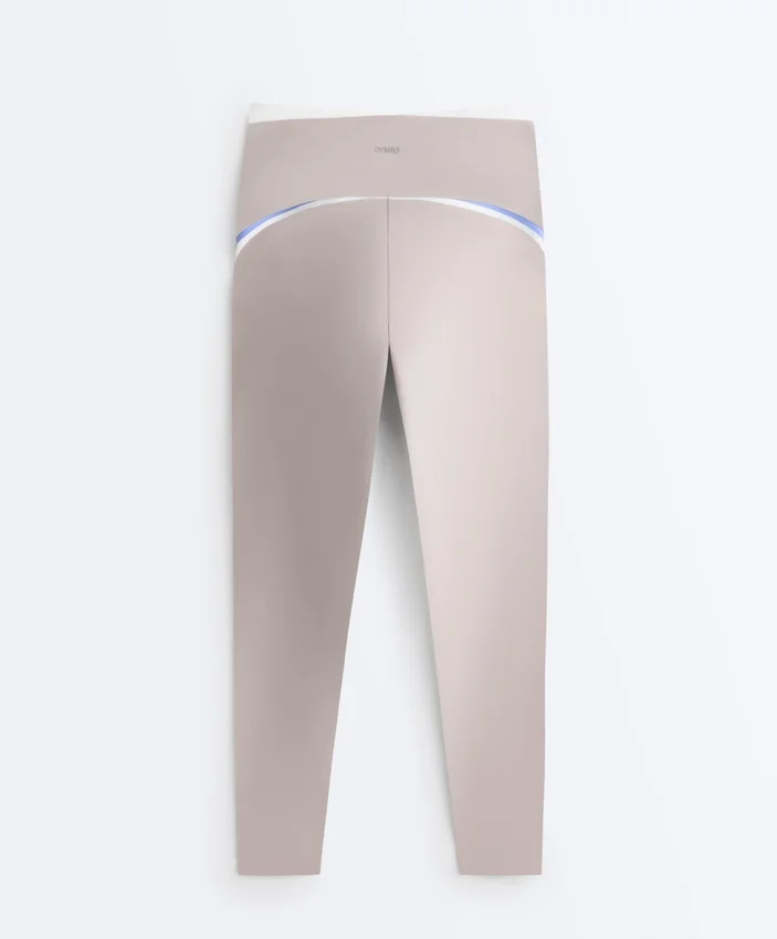 High Rise Compressive Contrast Ankle-Length Leggings High Rise Compressive Contrast Ankle-Length Leggings