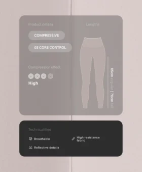 High Rise Compressive Contrast Ankle-Length Leggings